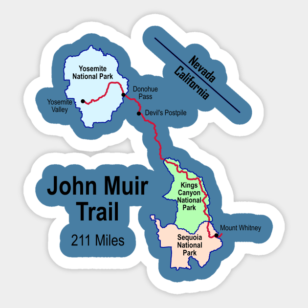 John Muir Trail Sticker by numpdog